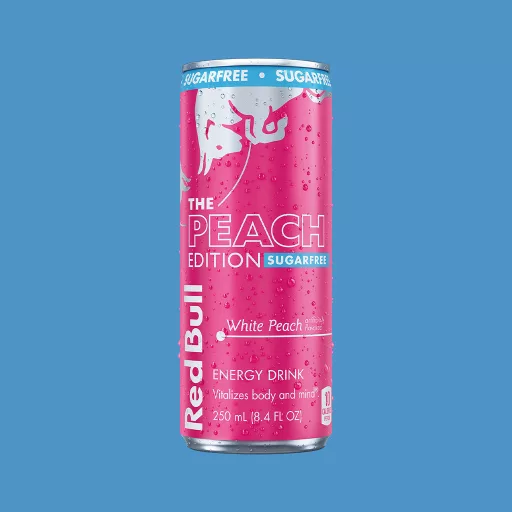 TAURINOS Red Bull The Peach Edition: White Peach SUGARFREE - fehér barack ízű cukormentes energiaital 250 ml